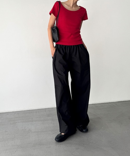 CANAL JEAN(キャナルジーン)の「El mar コットンラウンドネックTシャツ(Tシャツ/カットソー・レディース・ネイビー/ホワイト/ブラック/レッド・ONE SIZE)」の20枚目の写真