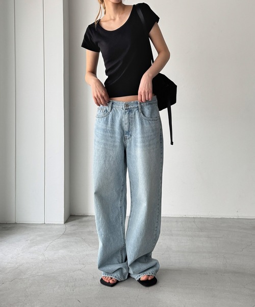 CANAL JEAN(キャナルジーン)の「El mar コットンラウンドネックTシャツ(Tシャツ/カットソー・レディース・ネイビー/ホワイト/ブラック/レッド/グレー/アッシュ/ブラウン/チャコールグレー・ONE SIZE)」の14枚目の写真