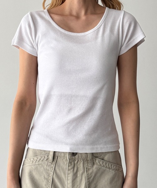 CANAL JEAN(キャナルジーン)の「El mar コットンラウンドネックTシャツ(Tシャツ/カットソー・レディース・ネイビー/ホワイト/ブラック/レッド/グレー/アッシュ/ブラウン/チャコールグレー・ONE SIZE)」の18枚目の写真