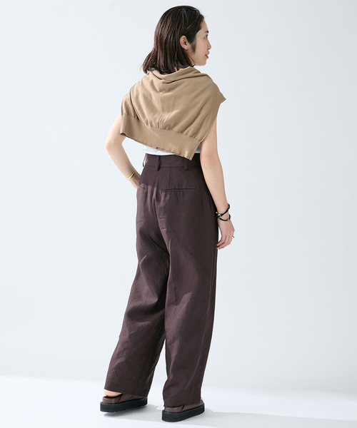 新品Vermeil par IÉNA フェイクレザードロストディテールパンツ 169）VERMEIL par ienaフェイクレザードロストディティールパンツ