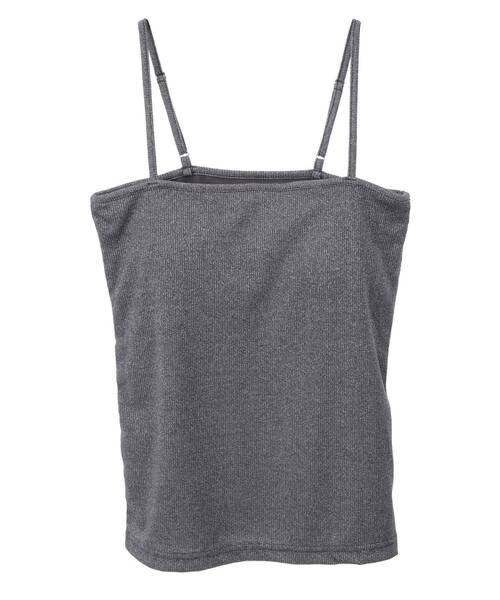 AMERICAN HOLIC（アメリカンホリック）の「カップ付きラメリブキャミソール（キャミソール・レディース・ライトベージュ/チャコールグレー/ブルー/オフホワイト/ライトグレー・M/L）」の21枚目の写真