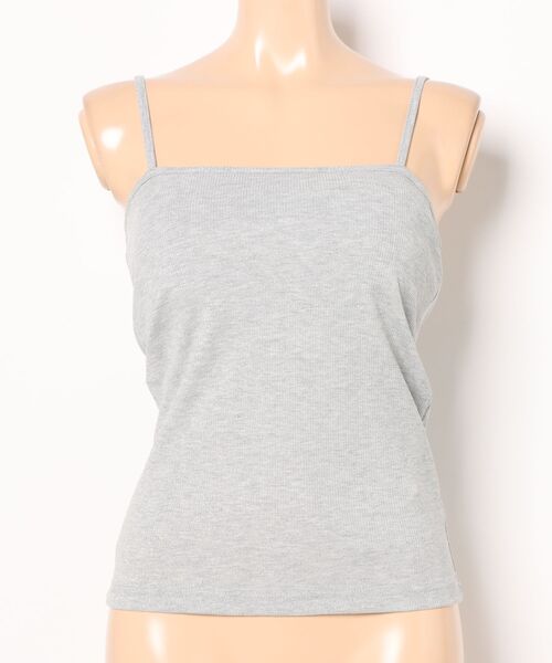 AMERICAN HOLIC（アメリカンホリック）の「カップ付きラメリブキャミソール（キャミソール・レディース・ライトベージュ/チャコールグレー/ブルー/オフホワイト/ライトグレー・M/L）」の10枚目の写真