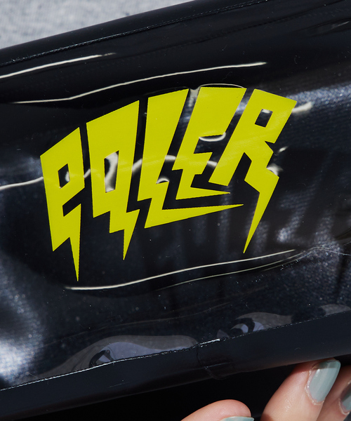 POLeR(ポーラー)の「【POLeR/ポーラー】PVC CLEAR POUCH M/クリア防水ポーチ(クラッチバッグ・メンズ・オレンジ/ブラック・フリー)」の4枚目の写真