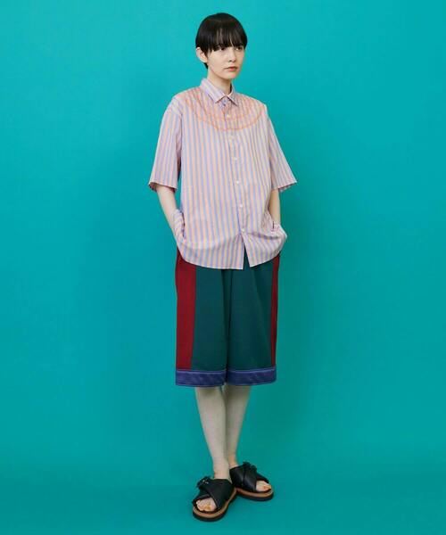 FRAPBOIS（フラボア）の「ストラックシャツ（シャツ/ブラウス・レディース・パープル系その他/ブルー系その他・1/2）」の6枚目の写真