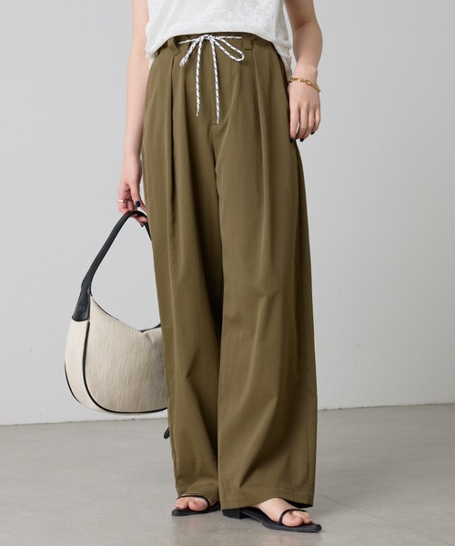 COLLAGE GALLARDAGALANTE（コラージュガリャルダガランテ）の「ドロストライトチノパンツ（チノパンツ・レディース・ベージュ/カーキ・FREE）」の2枚目の写真