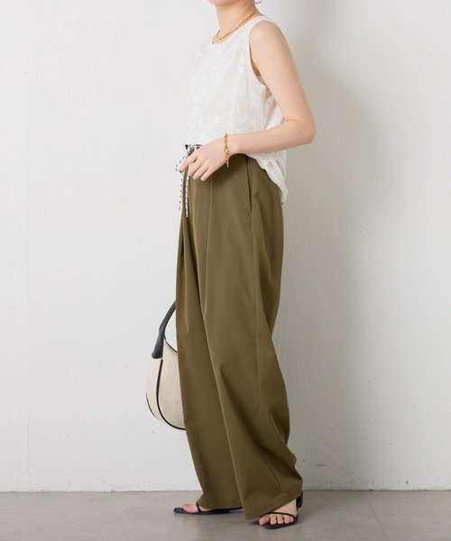 COLLAGE GALLARDAGALANTE（コラージュガリャルダガランテ）の「ドロストライトチノパンツ（チノパンツ・レディース・ベージュ/カーキ・FREE）」の17枚目の写真