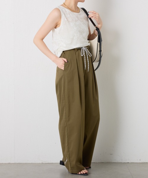 COLLAGE GALLARDAGALANTE（コラージュガリャルダガランテ）の「ドロストライトチノパンツ（チノパンツ・レディース・ベージュ/カーキ・FREE）」の19枚目の写真