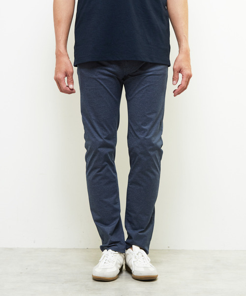 MEN'S MELROSE（メンズメルローズ）の「ドットジャージープリントツイル スリムテーパード5ポケットパンツ（その他パンツ・メンズ・ネイビー/チャコールグレー・3/4/5/2）」の3枚目の写真