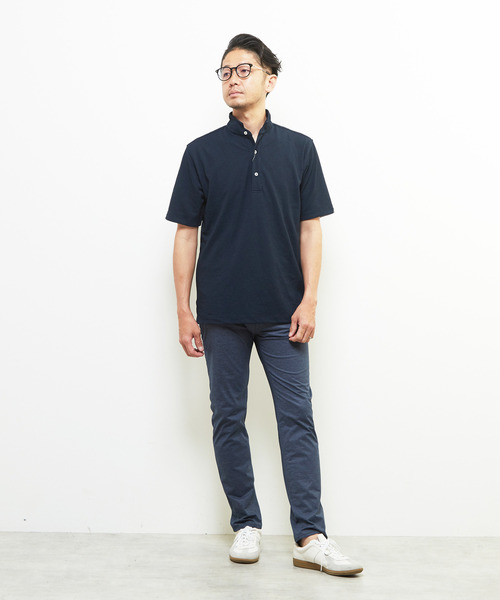 MEN'S MELROSE（メンズメルローズ）の「ドットジャージープリントツイル スリムテーパード5ポケットパンツ（その他パンツ・メンズ・ネイビー/チャコールグレー・3/4/5/2）」の10枚目の写真