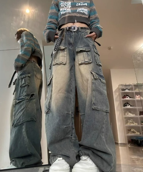 REBALANCE(リバランス)の「デニムカーゴパンツ(カーゴパンツ・レディース・A・LARGE/MEDIUM)」の3枚目の写真