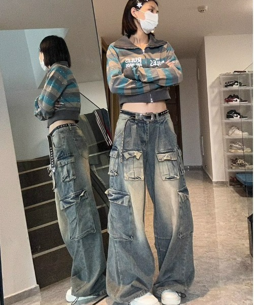 REBALANCE(リバランス)の「デニムカーゴパンツ(カーゴパンツ・レディース・A・LARGE/MEDIUM)」の6枚目の写真