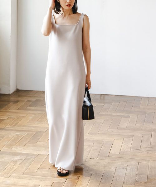 追加》【洗える】ニットライクジョーゼット2wayワンピース（ワンピース