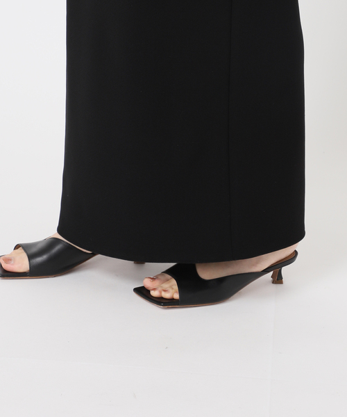 Noble(ノーブル)の「《追加》【洗える】ニットライクジョーゼット2wayワンピース(ワンピース・レディース・ブラック/ネイビー/アイボリー/カーキ・36/38)」の15枚目の写真