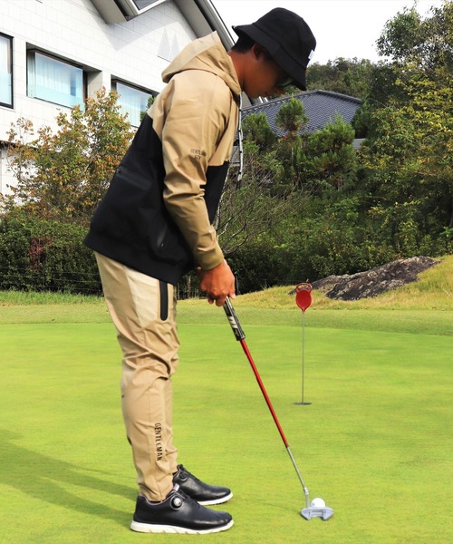 LUXE/R GOLF(ラグジュ ゴルフ)の「(RM)【LUXE/R GOLF】ストレッチ ブロード バイカラー フード プルオーバー シャツ(パーカー・メンズ・チャコールグレー×ブラック/ライトグレー系/ベージュ×ブラック/ホワイト×ブラック・XL/L/M)」の10枚目の写真