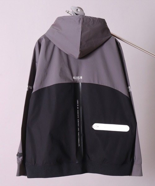 LUXE/R GOLF(ラグジュ ゴルフ)の「(RM)【LUXE/R GOLF】ストレッチ ブロード バイカラー フード プルオーバー シャツ(パーカー・メンズ・チャコールグレー×ブラック/ライトグレー系/ベージュ×ブラック/ホワイト×ブラック・XL/L/M)」の17枚目の写真
