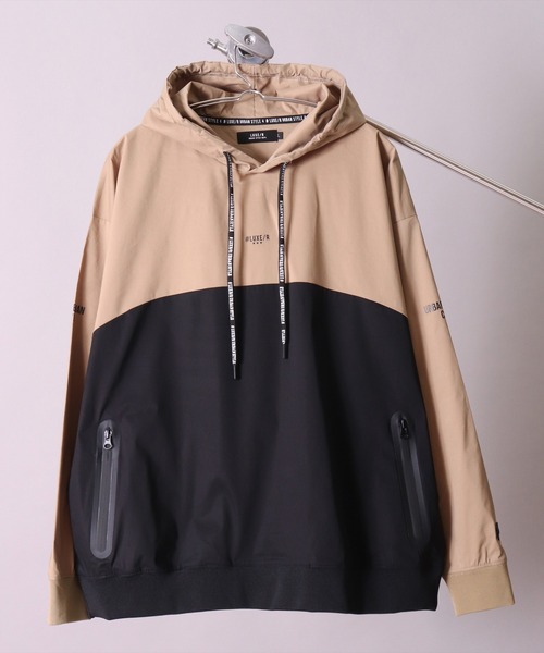 LUXE/R GOLF(ラグジュ ゴルフ)の「(RM)【LUXE/R GOLF】ストレッチ ブロード バイカラー フード プルオーバー シャツ(パーカー・メンズ・チャコールグレー×ブラック/ライトグレー系/ベージュ×ブラック/ホワイト×ブラック・XL/L/M)」の19枚目の写真
