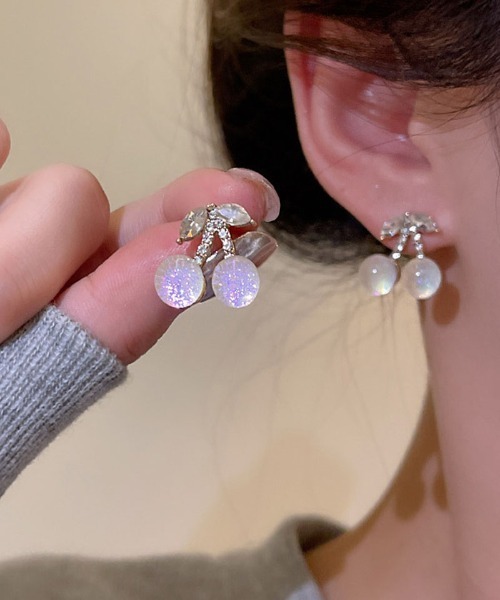 【ALDO】可愛いさくらんぼう Cherryparty ビーズ&ビジューピアス セール】ピアス さくらんぼ 可愛いピアス(ピアス(両耳用
