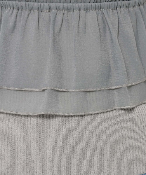 mysty woman（ミスティウーマン）の「異素材ビスチェニットプルオーバー  499611（ニット/セーター・レディース・グレー/アイボリー/ブラック・FREE）」の15枚目の写真