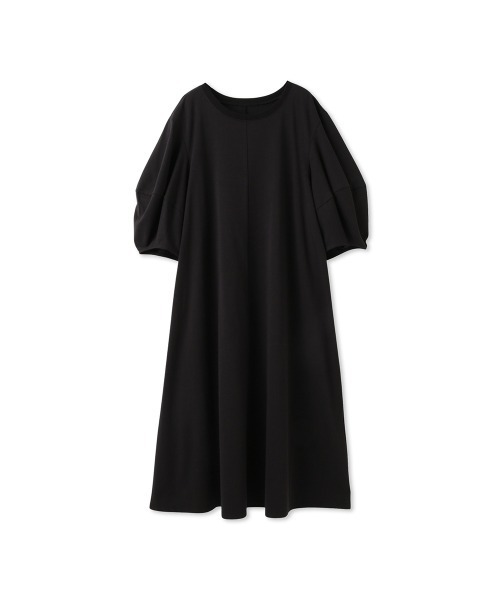 QUEENS COURT（クイーンズコート）の「ボリュームスリーブカットワンピース≪手洗い可能≫（ワンピース・レディース・ブラック/オフホワイト/パープル・M）」の4枚目の写真