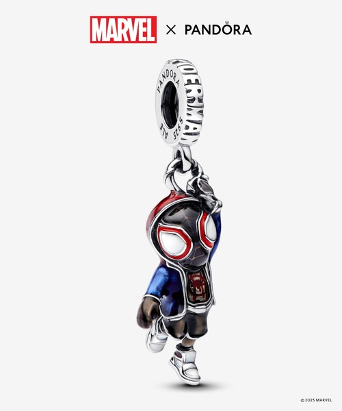 パンドラ PANDORA チャーム スパイダーマン マーベル ハンギング スパイダーマン ダングルチャーム