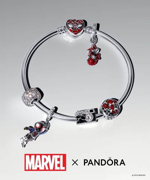 よしださま専用Pandora Marvel スパイダーマン 925チャーム マーベル ハンギング スパイダーマン ダングルチャーム