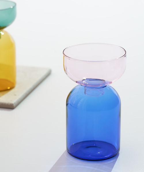 amabro(アマブロ)の「【amabro/アマブロ】TWO TONE VASE ツートン フラワーベース 耐熱ガラス 一輪挿し 水耕栽培(フラワーベース・レディース・グリーン系その他/グレー系その他/ブラウン系その他/ピンク系その他・フリー)」の4枚目の写真