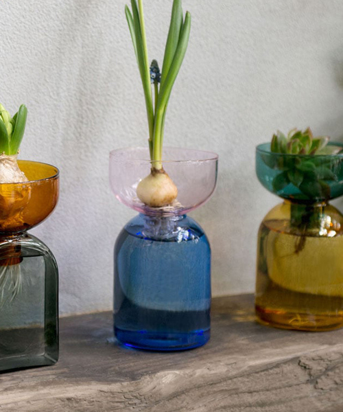 amabro(アマブロ)の「【amabro/アマブロ】TWO TONE VASE ツートン フラワーベース 耐熱ガラス 一輪挿し 水耕栽培(フラワーベース・レディース・グリーン系その他/グレー系その他/ブラウン系その他/ピンク系その他・フリー)」の6枚目の写真