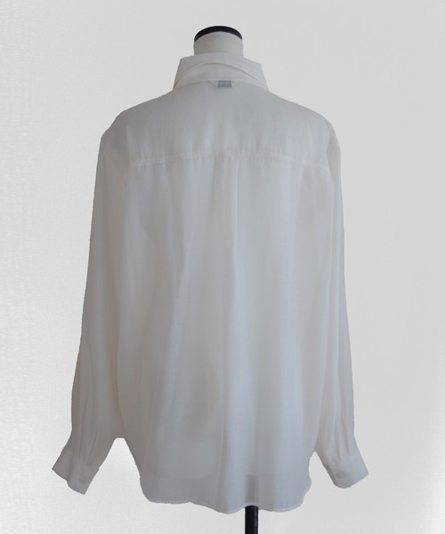Marient（マリエント）の「シアーラインシャツ（シャツ/ブラウス・レディース・アイボリー/チャコール・FREE）」の7枚目の写真