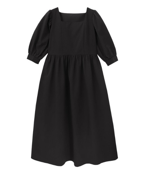 Pierrot(ピエロ)の「リップルパフスリーブワンピース(ワンピース・レディース・ブラック/ネイビー・PM/M/L)」の16枚目の写真