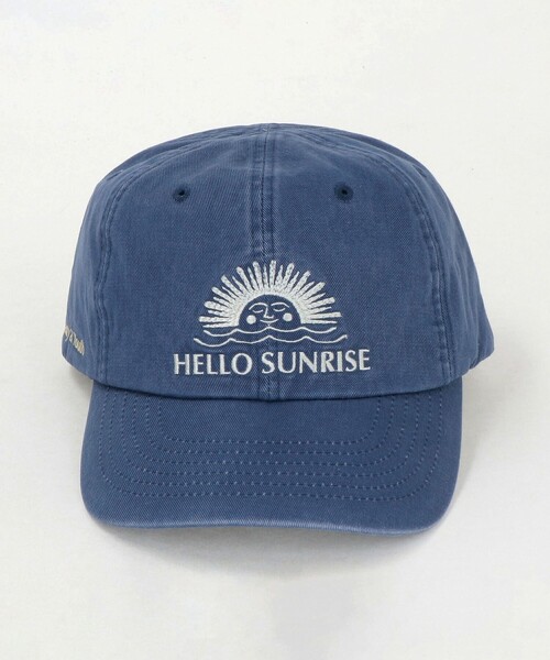 hello sunrise キャップ　ネイビー HELLO SUNRISE キャップ 帽子 「別注」「HELLO SUNRISE」ロゴ