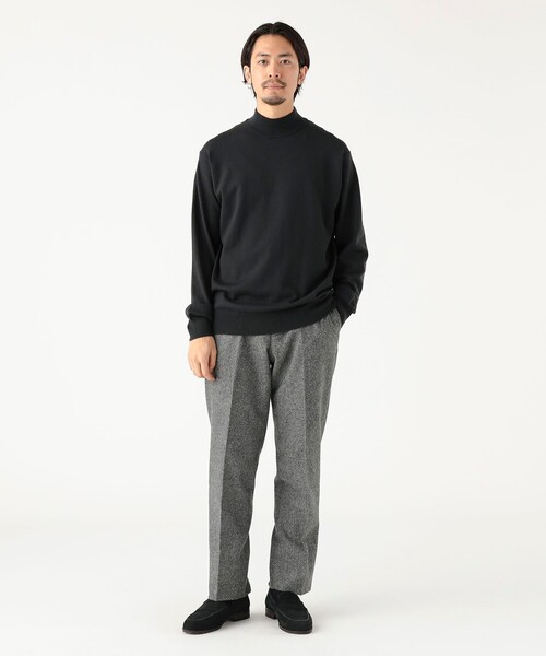 B:MING by BEAMS（ビーミングバイビームス）の「14ゲージ モックネック ニット（ニット/セーター・メンズ・チャコールグレー/ブラック・SMALL/MEDIUM/LARGE）」の4枚目の写真