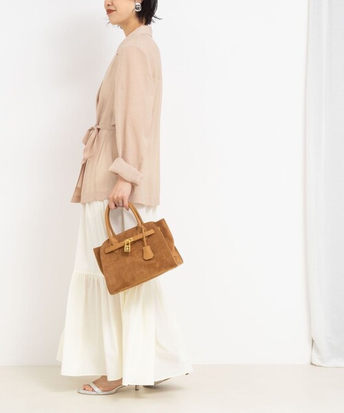 NOLLEY’S（ノーリーズ）の「ウォッシャブルリネン風シアージャケット（テーラードジャケット・レディース・キナリ/ベージュ/ブラック・36/38/40）」の21枚目の写真