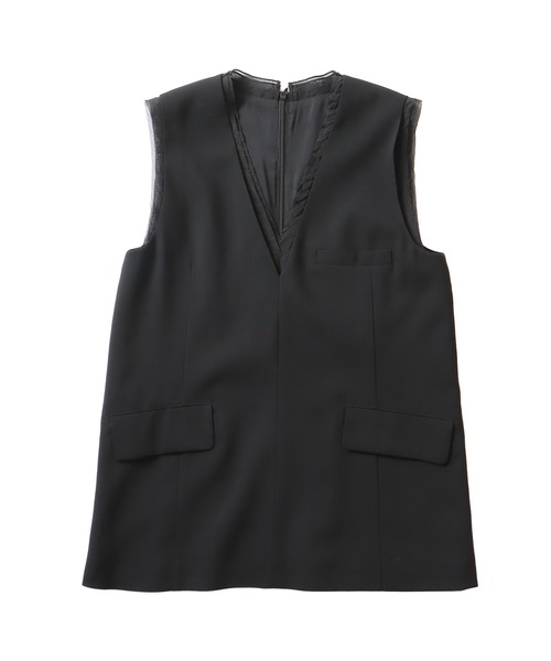 DRESSLAVE(ドレスレイブ)の「suiting vest(スーツベスト)(ベスト・レディース・ブラック/グレー・38)」の1枚目の写真