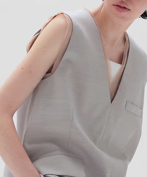 DRESSLAVE(ドレスレイブ)の「suiting vest(スーツベスト)(ベスト・レディース・ブラック/グレー・38)」の8枚目の写真