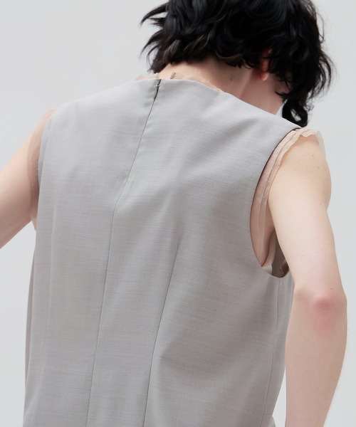 DRESSLAVE(ドレスレイブ)の「suiting vest(スーツベスト)(ベスト・レディース・ブラック/グレー・38)」の6枚目の写真