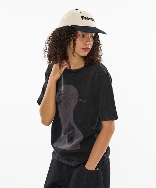 WISH FOR EVER（ウィッシュフォーエバー）の「HIGH INKJET FACE PRINT T / ハイインクジェットフェイスプリントT（Tシャツ/カットソー・メンズ・ピンク/ブラック/グレー/ネイビー・SMALL/LARGE/MEDIUM）」の13枚目の写真