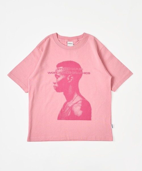 WISH FOR EVER（ウィッシュフォーエバー）の「HIGH INKJET FACE PRINT T / ハイインクジェットフェイスプリントT（Tシャツ/カットソー・メンズ・ピンク/ブラック/グレー/ネイビー・SMALL/LARGE/MEDIUM）」の9枚目の写真