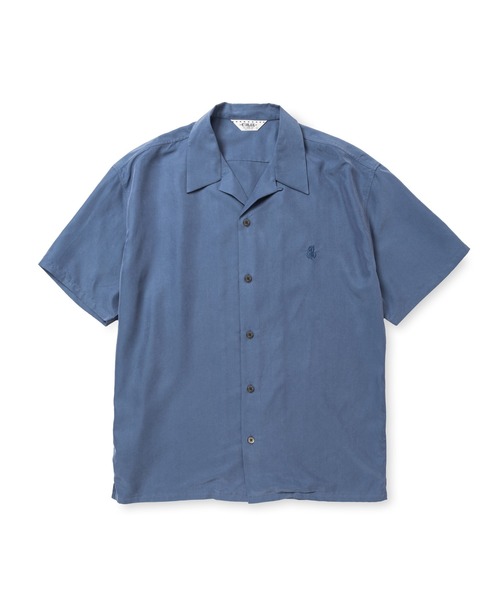 CALEE（キャリー）の「SILKY TOUCH CAL NT LOGO EMBROIDERY SH（シャツ/ブラウス・メンズ・ライトグリーン/ブラック/サーモンピンク/ブルー・MEDIUM/LARGE/X-LARGE/SMALL）」の3枚目の写真