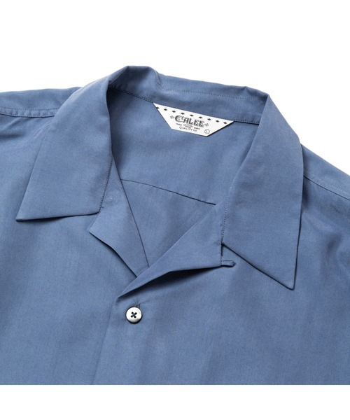 CALEE（キャリー）の「SILKY TOUCH CAL NT LOGO EMBROIDERY SH（シャツ/ブラウス・メンズ・ライトグリーン/ブラック/サーモンピンク/ブルー・MEDIUM/LARGE/X-LARGE/SMALL）」の6枚目の写真