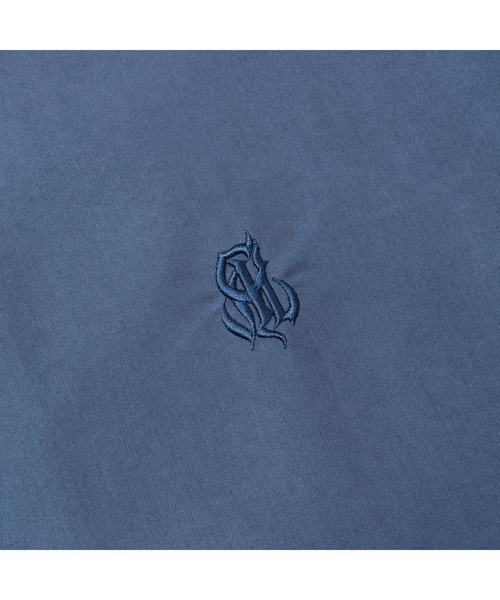 CALEE（キャリー）の「SILKY TOUCH CAL NT LOGO EMBROIDERY SH（シャツ/ブラウス・メンズ・ライトグリーン/ブラック/サーモンピンク/ブルー・MEDIUM/LARGE/X-LARGE/SMALL）」の7枚目の写真