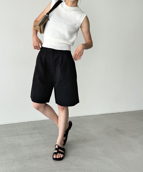 CANAL JEANS MAYSEVEN ダブルタックハーフパンツ 新品 セール】MAYSEVEN ダブルタックハーフパンツ（その他パンツ