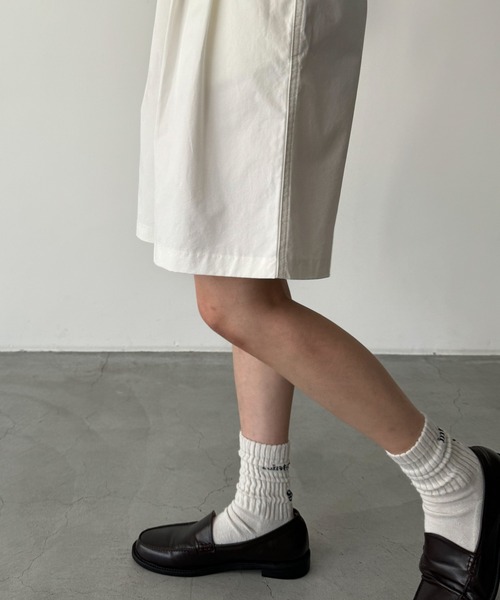 CANAL JEAN キャナルジーンMAYSEVENダブルタックハーフパンツ キャナルジーン CANAL JEAN MAYSEVEN ダブルタックハーフパンツ