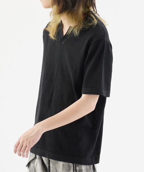 Theater code(シアターコード)の「Short Sleeve Mesh Tops / 半袖メッシュトップス(Tシャツ/カットソー・メンズ・ブラック/ホワイト・M/L)」の11枚目の写真