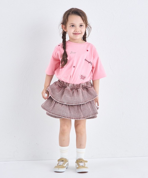 pairmanon（ペアマノン）の「【UVカット】【吸水速乾】【接触冷感】サマーファンクション カラフル 刺繍 Tシャツ（Tシャツ/カットソー・キッズ・ホワイト/ピンク/ブラック・100/110/120/130/140/150/90）」の19枚目の写真