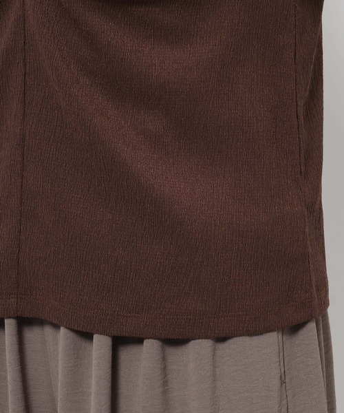 mysty woman(ミスティウーマン)の「フロントギャザーカットSS 581409(Tシャツ/カットソー・レディース・ブラウン/ブラック/アイボリー・FREE)」の15枚目の写真