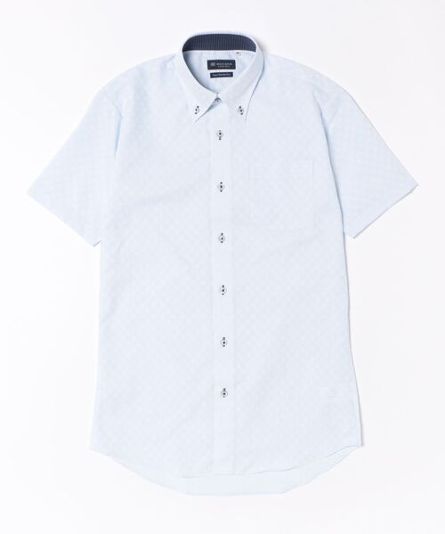 TOKYO SHIRTS(トウキョウシャツ)の「【超形態安定】 形態安定ノンアイロン ボタンダウン 半袖ビジネスワイシャツ(ビジネスシャツ・メンズ・サックスブルー・首回り43cm/首回り41cm/首回り39cm/首回り42cm/首回り37cm)」の6枚目の写真