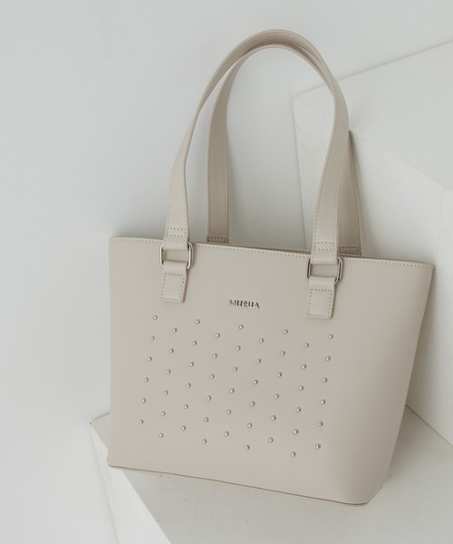 MURUA(ムルーア)トートバッグ MR-B1377 スタッズ（トートバッグ