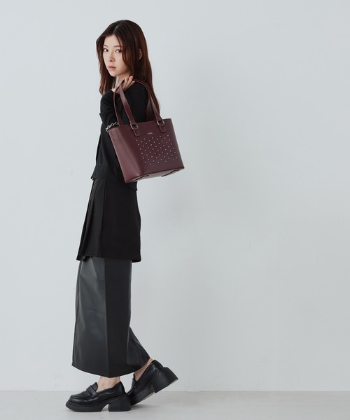 ムルーア（MURUA）/MURUA(ムルーア)トートバッグ MR−B1377 スタッズ MURUA(ムルーア)トートバッグ MR-B1377 スタッズ（トートバッグ