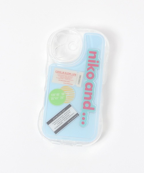 niko and...（ニコアンド）の「オリジナルニコロゴアクリルパーツ付きケース（iPhone16）（スマホケース/カバー・レディース・オレンジ/ライトブルー・0）」の2枚目の写真
