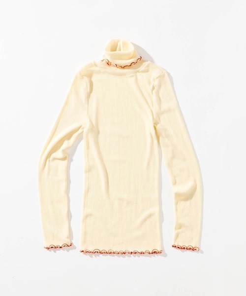 me.(ミードット)の「【 me. / ミードット 】merino washable wool タートルネック me-23309 HPI(ニット/セーター・レディース・イエロー/ベージュ/ライトブルー/グレイッシュベージュ/アイボリー/オフホワイト/チャコール・FREE)」の22枚目の写真